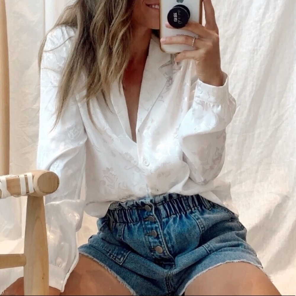12TH TRIBE Stuck in Santorini Blouse